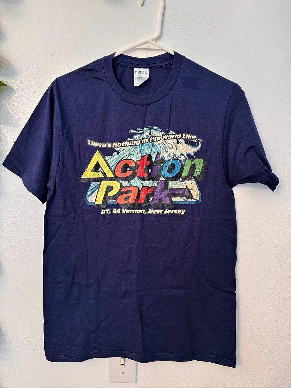 Action Park Vernon NJ T-Shirt Blue Size S New